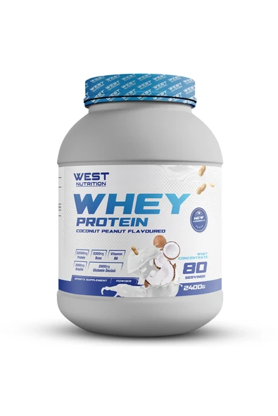 West Nutrition Whey Protein Tozu 2400 gr 80 Servis Hindistan Cevizi-yer Fıstığı ürün görseli 1