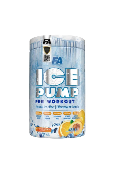 Fa Evercool Ice Pump 463g Citrus & Peach Aromalı | Pre-workout | 25 Servis | Şekersiz Formül ürün görseli 1