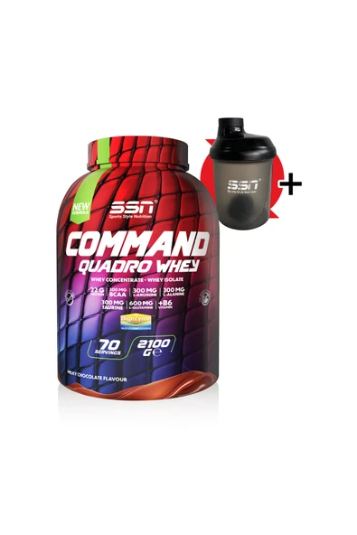 SSN Sports Style Nutrition Command Quadro Whey 2100 gr ( Çikolata ) Protein Tozu ürün görseli 1