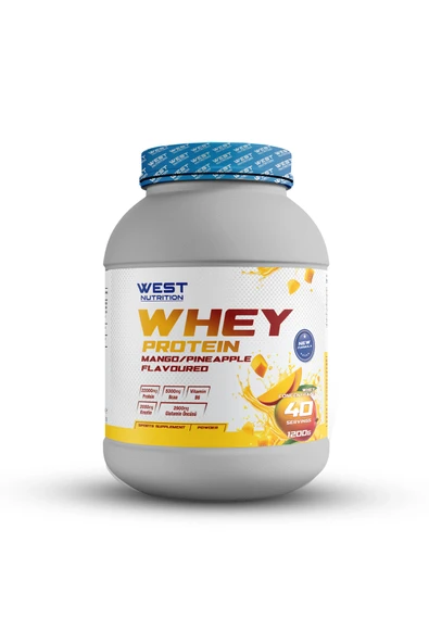 West Nutrition Whey Protein Tozu 1200 gr 40 Servis Mango&Ananas Aromalı ürün görseli 1
