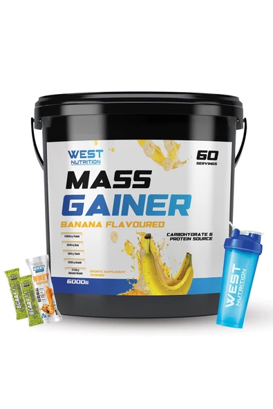 West Nutrition Mass Gainer Karbonhidrat Tozu 6000 Gr Muz Aromalı ürün görseli 1