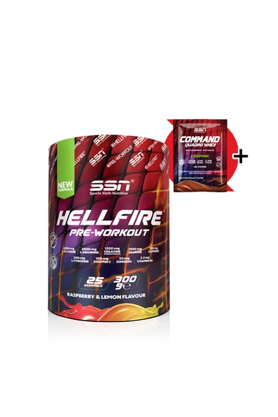 SSN Sports Style Nutrition Hellfire 300 gr (AHUDUDU LİMON) Pre Workout ürün görseli 1