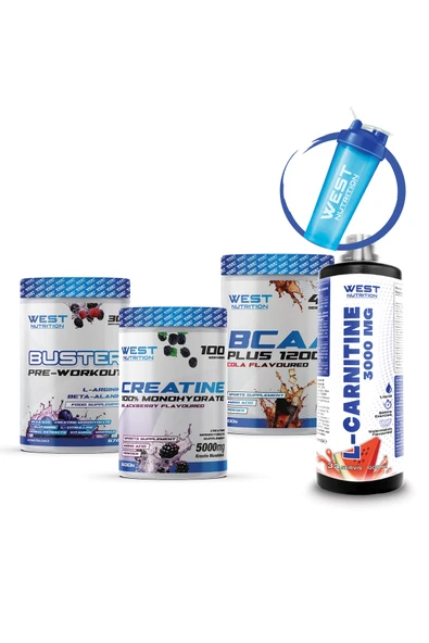 West Nutrition Preworkout BCAA Kreatin L-Karnitin Paketi ürün görseli 1