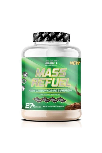 SSN Sports Style Nutrition Mass Refuel 3000 gr (ÇİKOLATA) Karbonhidrat Kilo Aldırıcı ürün görseli 1