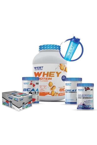 West Nutrition Whey Protein Tozu BCAA Kreatin Preworkout L-Karnitin Paketi ürün görseli 1