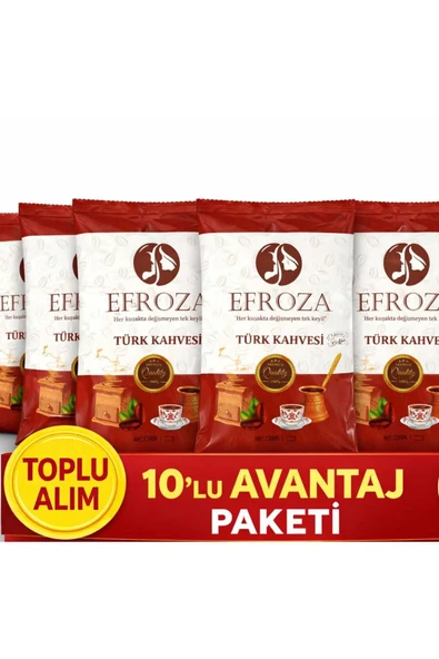 EFROZA TÜRK KAHVESİ 100 GR ORTA TAZE KAVRUM (10 ADET) ürün görseli 1