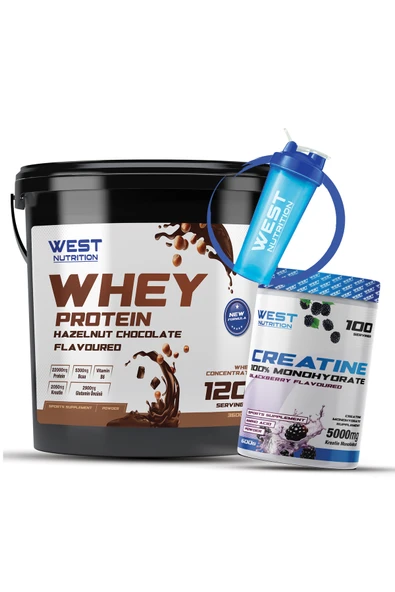 West Nutrition Whey Protein Tozu 3600 gram - Kreatin Monohidrat 600 gr ürün görseli 1