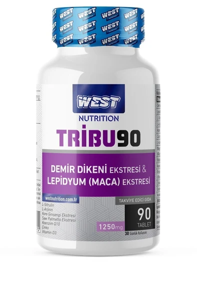 West Nutrition Tribu90 Tribulus Demir Dikeni Lepidyum - Maca - Panax Ginseng Ekstresi Ve Sitrülin 90 Tablet 1250 Mg ürün görseli 1