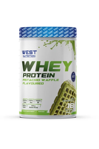 West Nutrition Whey Protein Tozu 540 gr 18 Servis Antep Fıstıklı Waffle Aromalı ürün görseli 1