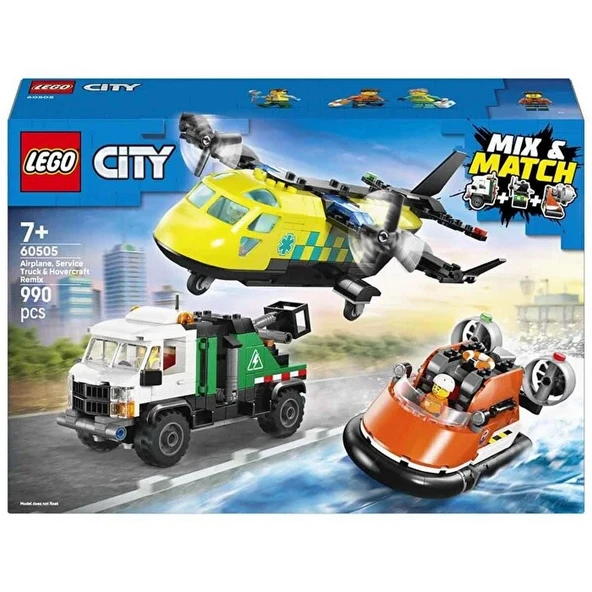 LEGO City Uçak Servis Kamyonu ve Hoverkraft Karışımı 60505 LSC60505 ürün görseli 1