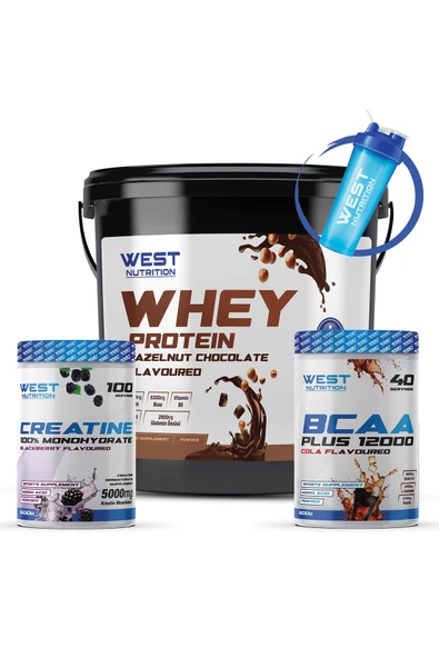 West Nutrition Whey Protein Tozu 3600 gr BCAA Kreatin Monohidrat Paketi ürün görseli 1