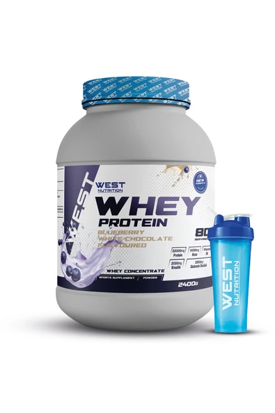 West Nutrition Whey Protein Tozu 2400 gr 80 Servis Yabanmersini & Beyaz Çikolata Aromalı ürün görseli 1