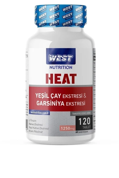 West Nutrition Heat Garcinia Green Tea Citrus Ekstresi Green Coffee Kafein 120 Tablet ürün görseli 1