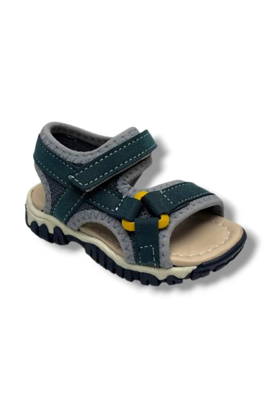 Arzen Bebe 228-26 Cırtlı Anatomik Erkek Çocuk Sandalet Petrol Gri 31-36 ürün görseli 1