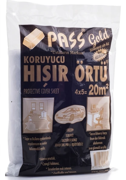 Pass Gold Statik Eşya Boya Koruyucu Extra Hışır Örtü 20 m2 ürün görseli 1