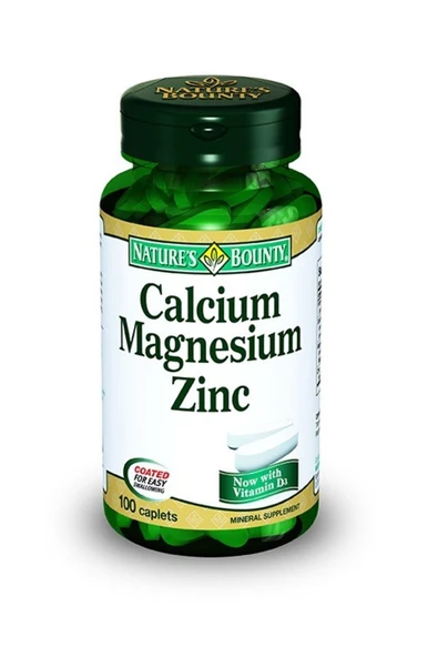 Nature's Bounty Calcium Magnesium Zinc 100 Tablet ürün görseli 1