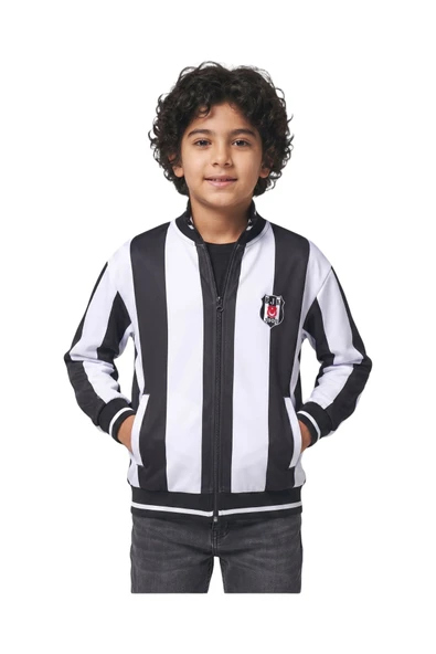 BEŞİKTAŞ ORİJİNAL LİSANSLI SİYAH-BEYAZ ÇOCUK SWEAT ürün görseli 1