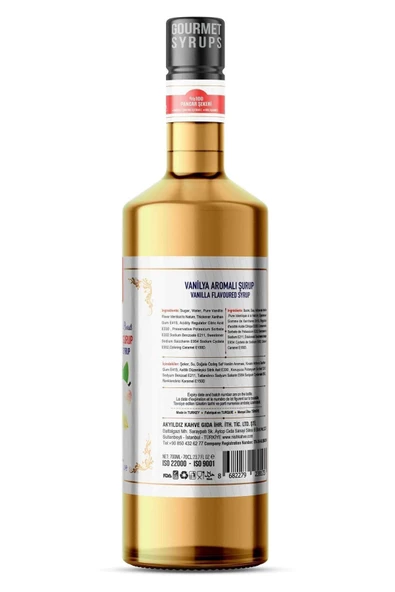 Vanilya Aromalı Şurup 700 ML - Pet Şişe - Resim 2