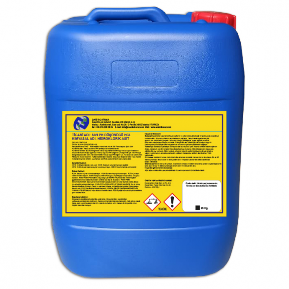Anatolia Pool Sıvı Ph (-) Düşürücü 25 Kg HCL (Liquid Ph (-) Reducer Hcl) ürün görseli 1