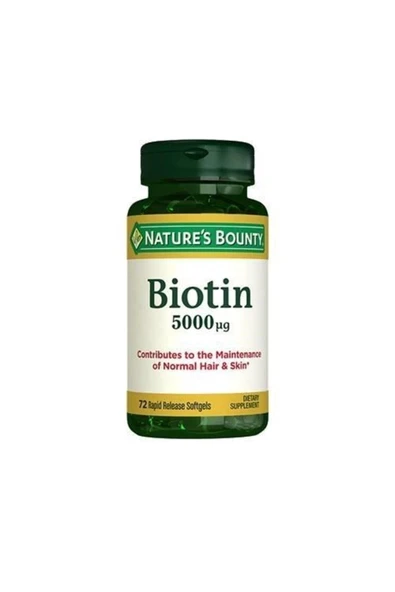 Nature's Bounty Biotin 5000 Mcg 72 Kapsül ürün görseli 1