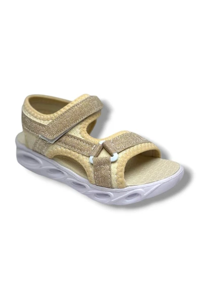 Arzen Bebe 223-26 Simli Cırtlı Anatomik Kız Çocuk Sandalet 31-35 ürün görseli 1