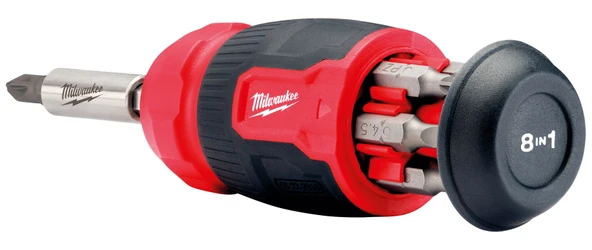 Milwaukee 8in1 Multi Kompakt Tornavida Seti 8 Parça - 4932492807 - Resim 3