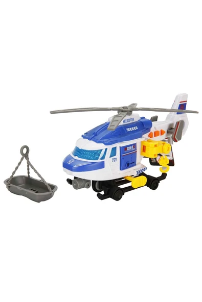 Sesli Işıklı Motorize Kurtarma Helikopteri 20 cm – Vinçli Sedyeli – Ses & Işık Efektli – Motorize İleri Hareket ürün görseli 1