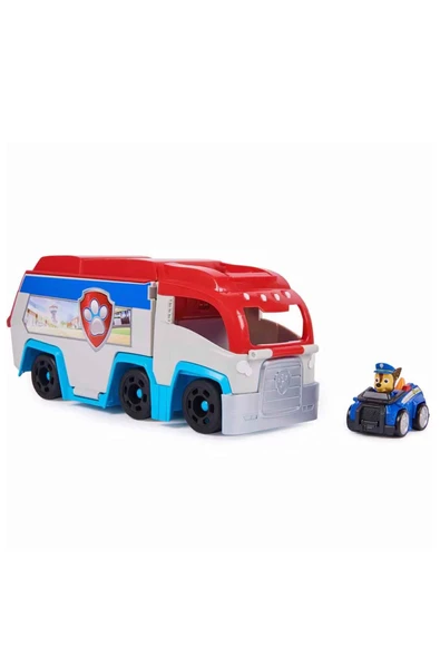 PAW Patrol Pup Squad Dönüşen Devriye Aracı ve Chase Figürü – Rampa Özellikli Oyuncak Araç Seti ürün görseli 1