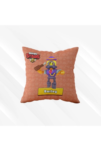 Barley Brawl Stars Sevenlere Özel - Hediyelik Dekoratif Yastık Kılıfı ürün görseli 1