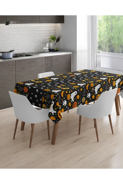 Halloween Temalı Masa Örtüsü – 150x220 cm HalloweenVia, 150 x 220 ürün görseli 1