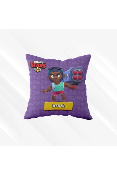 Brock Brawl Stars Sevenlere Özel - Hediyelik Dekoratif Yastık Kılıfı ürün görseli 1
