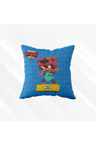 Nita Brawl Stars Sevenlere Özel - Hediyelik Dekoratif Yastık Kılıfı ürün görseli 1