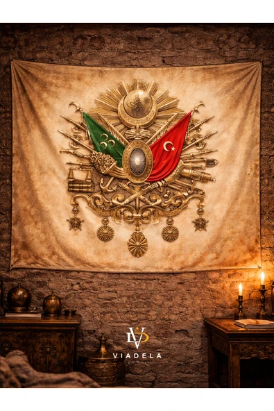 Osmanlı Arması Temalı Duvar Örtüsü – Tarihi ve Asil Tasarım ürün görseli 1