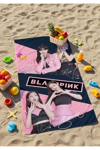 Blackpink Plaj Havlusu – "Blackpink Plaj Havlusu – Şıklık ve Güç Plajda Buluşuyor! ürün görseli 1