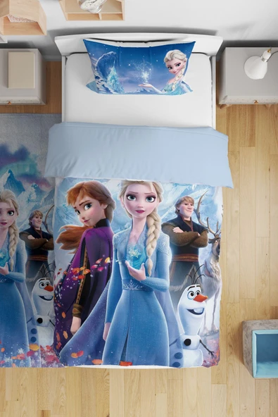 Elsa Olaf Anna Karlar Ülkesi  Çocuk Nevresim Takımı (Çarşafsız) ürün görseli 1