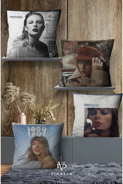 Evermore Taylor Swift kırlent kılıfı - Resim 2
