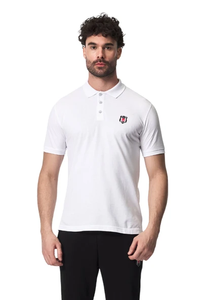 BEŞİKTAŞ ORJİNAL LİSANSLI BEYAZ POLO T-SHİRT ürün görseli 1