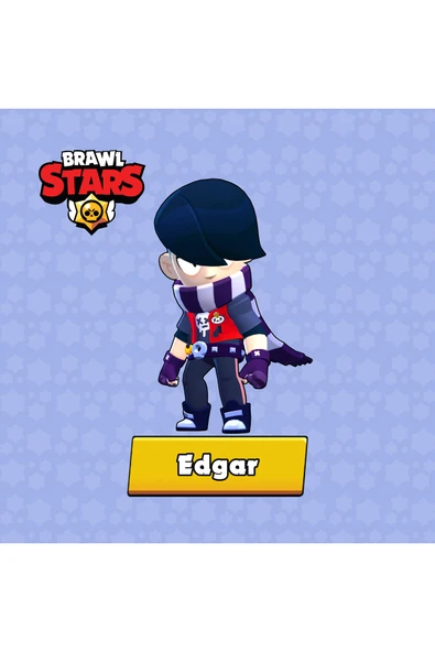 Edgar Brawl Stars Sevenlere Özel - Hediyelik Dekoratif Yastık Kılıfı ürün görseli 1