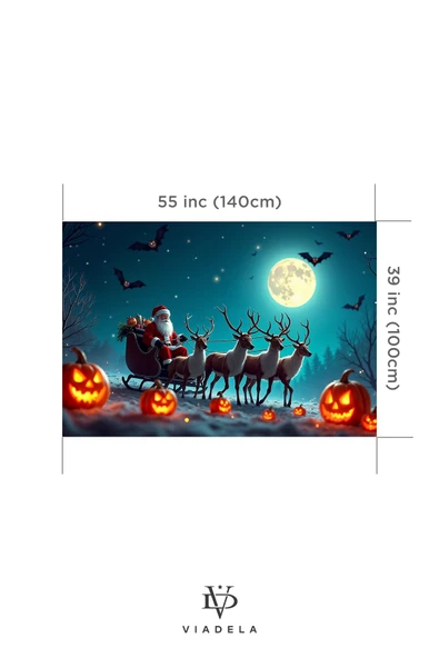 Christmas & Halloween Duvar Halısı - Resim 5
