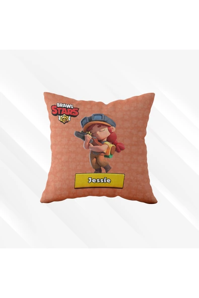 Jessie Brawl Stars Sevenlere Özel - Hediyelik Dekoratif Yastık Kılıfı ürün görseli 1