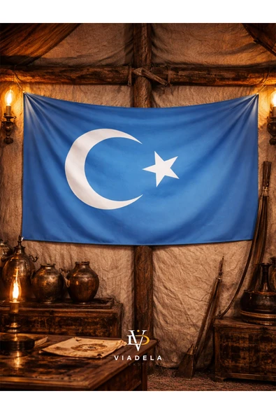 Türkistan Bayrağı Duvar Örtüsü – Otantik Türk Otağı Konseptli Dekoratif ürün görseli 1
