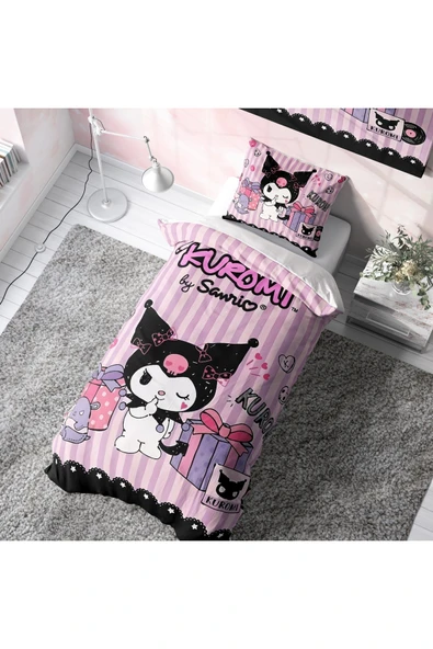 Kuromi Temalı Pembe Nevresim Takımı (Çarşafsız) ürün görseli 1