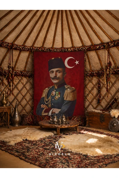 Enver Paşa Figürlü Duvar Örtüsü Tasarımı ürün görseli 1