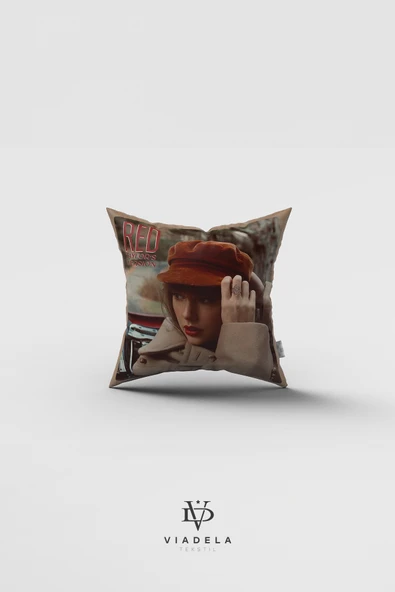Red Taylor Swift kırlent kılıfı ürün görseli 1