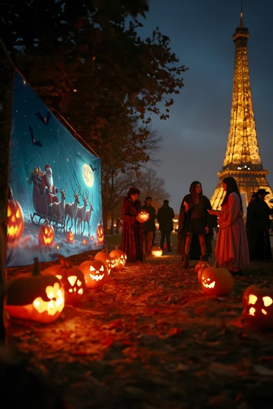 Christmas & Halloween Duvar Halısı - Resim 2