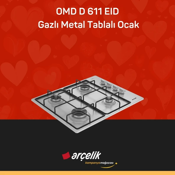 ARÇELİK OMD D 611 EID Gazlı Metal Tablalı Ocak - Resim 2