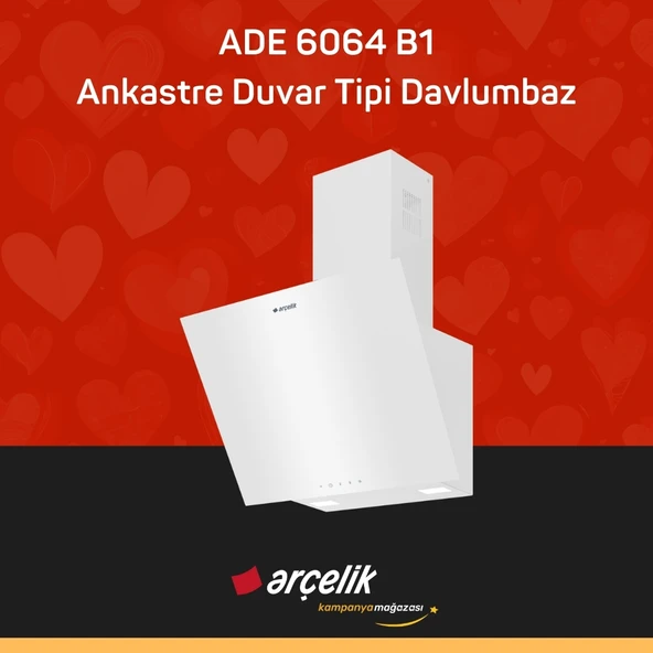 ARÇELİK ADE 6064 B1 Ankastre Duvar Tipi Davlumbaz - Resim 2