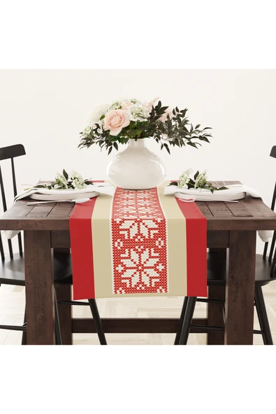 Christmas Kar Desenli Runner 40x150cm - Resim 3