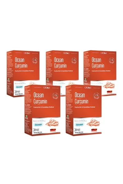 Ocean Curcumin 30 Kapsül X5 Adet - Kurkumin Ve Karabiber Ekstresi ürün görseli 1