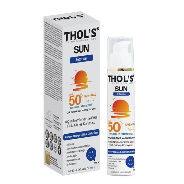 Thol's Sun Intense (TB7) Fluid Güneş Koruyucu - 50 ml Kuru ve Atopiye Eğilimli Ciltler İçin Yoğun Nemlendirme Etkili Fluid Güneş Koruyucu ürün görseli 1
